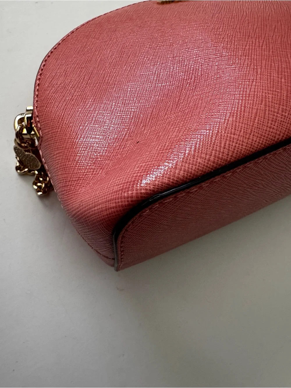 New MICHAEL KORS Coral Saffiano Cosmetic Pouch Case
